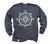 Mariner's Compass: Fine Jersey Long Sleeve T-Shirt in Slate-T Shirt-Elessi UK